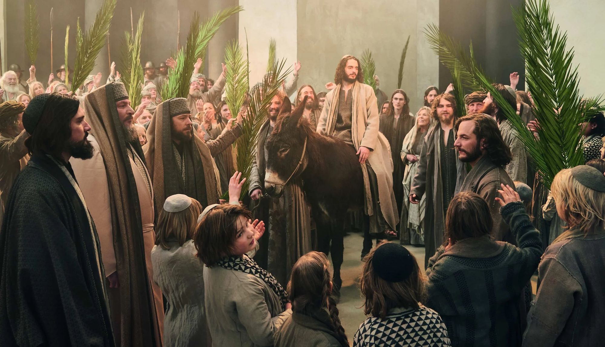 Entry into Jerusalem, staged at the Oberammergau Passion Play Theatre